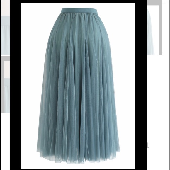Dresses & Skirts - TULLE MAXI SKIRT IN TURQUOISE